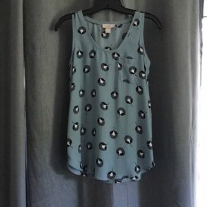 Blue and navy design top